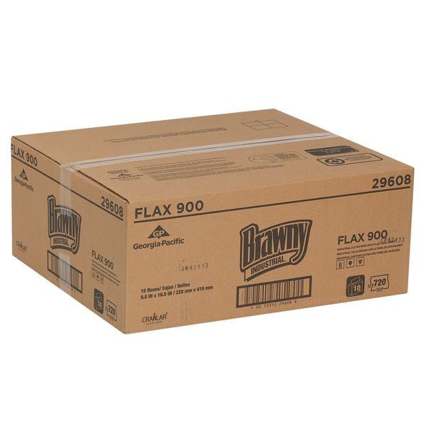 Georgia-Pacific Dry Wipe, F900, Dispenser Box, Flax, 9 in x 16 1/2 in, 72 Sheets, 10 Pack - 29608