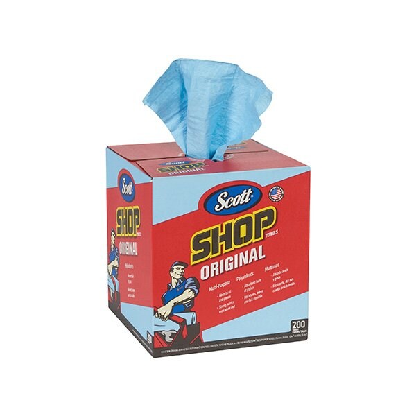 Scott Scott Blue Shop Towels Pop-Up Box, 1600PK - BUY00087549