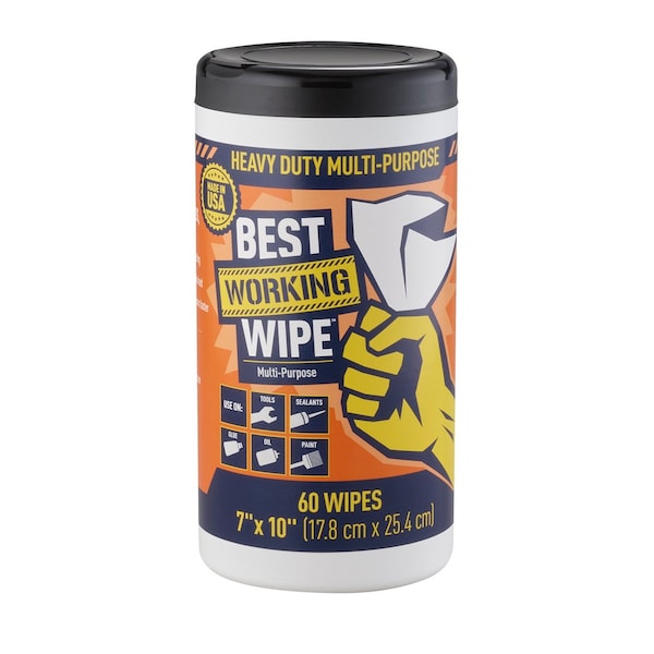 Best Working Wipes Heavy Duty MultiPurpose Wet Wipes 60 wipescontainer - BWWOHD60