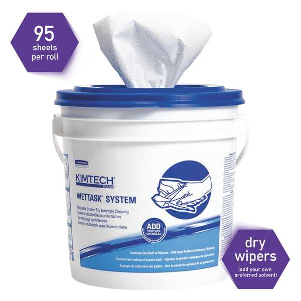 Kimberly-Clark Professional Dry Wipe Roll, White, Hydroknit, 12 in. x 6 in.,  - 06001