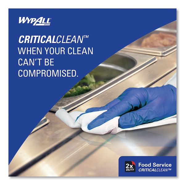 Wypall X70 Wipers, Kimfresh Antimicrobial, 12 1/2 x 23 1/2, White, PK300 - 5925