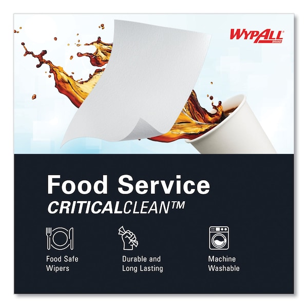 Wypall X70 Wipers, Kimfresh Antimicrobial, 12 1/2 x 23 1/2, White, PK300 - 5925
