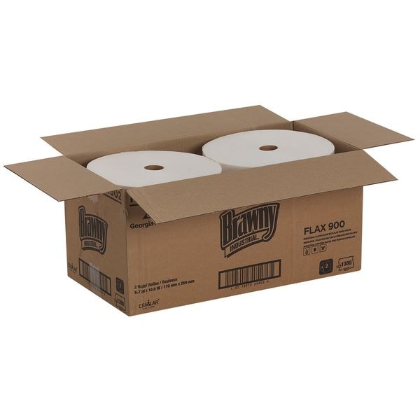 Georgia-Pacific Disposable Wipes Flax Fiber 10.6" x 6.7", White, 690 Sheets/PK 2PK - 29602