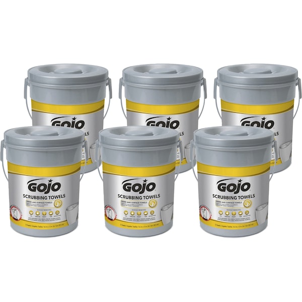 Gojo Scrubbing Towels, Large, 10-1/2"x12" WE, PK 72 - GOJ639606CT