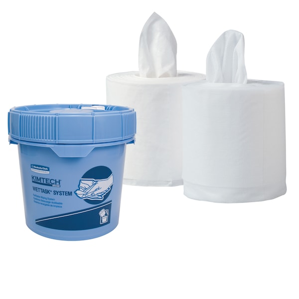 Kimberly-Clark Professional WypAll WetTask Customizable Wet Wiping System Bucket (09361), Blue, Large 3.5 Gal (2 Buckets/Case) - 09361