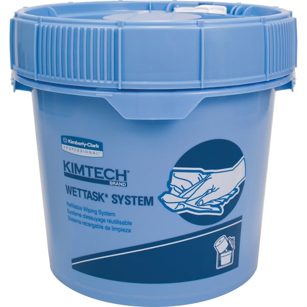 Kimberly-Clark Professional WypAll WetTask Customizable Wet Wiping System Bucket (09361), Blue, Large 3.5 Gal (2 Buckets/Case) - 09361