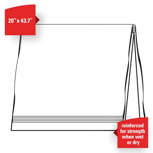 Kimberly-Clark Professional WypAll General Clean X60 Multi-Task Cleaning Cloths (35010), Shower Towels Hydroknit, 20' x 43.7" - 35010