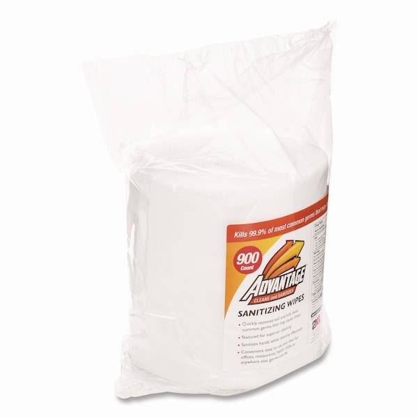2Xl Gym Wipes Advantage, 6 x 8, White, Unscented, 900/RL, PK4 - TXL L36