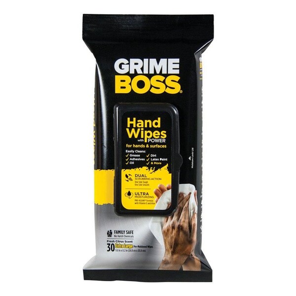 Grime Boss Grime Boss Fiber Blend Cleaning Wipes 10 in. W X 8 in. L 30 pk - A541S30X