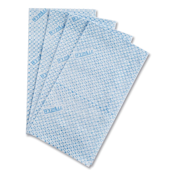 Wypall WypAll Critical Clean Foodservice Cloths (51636), Quarterfold, Blue Cloths, 1 Box, 200 Sheets - 51636