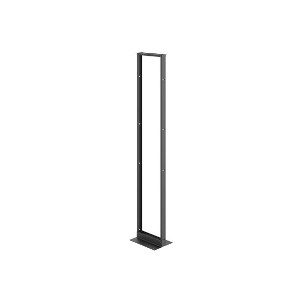 Nvent Hoffman Open Frame Rack, 108.00x20.25x15.00, Black, Aluminum 2-Post - EDR19FM58U
