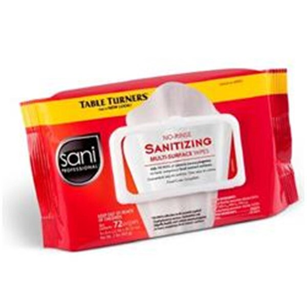 Professional Disposables M30472 R3J 9 x 8 in. No Rinse Sanitizing Polyester Wipes, White, 864PK - M30472 (NJ)