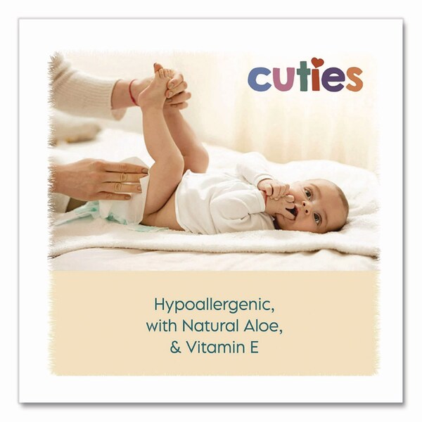 Cuties Premium Wipes, Unscented, White, 72 Wipes, 12PK - CR-16413/3/CR-1