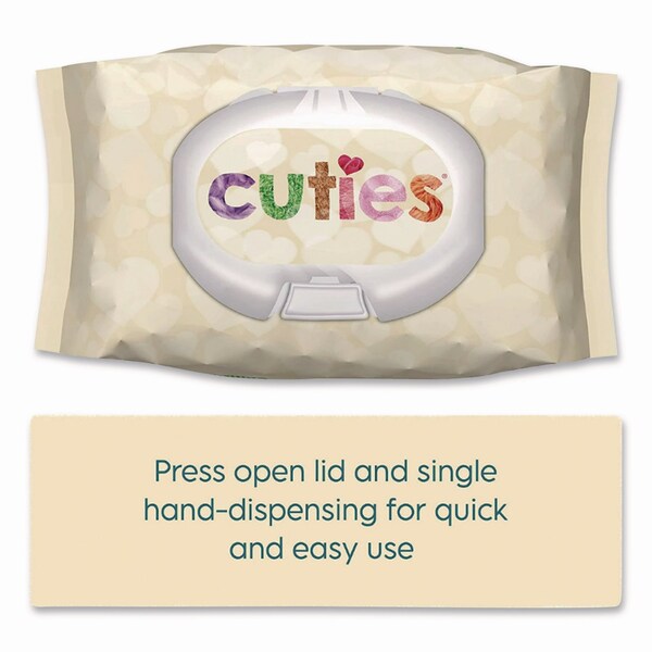 Cuties Premium Wipes, Unscented, White, 72 Wipes, 12PK - CR-16413/3/CR-1