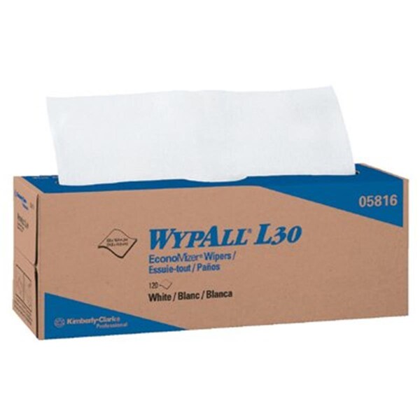 Homecare Products Wypall L30 Economizer Wiper - White - Pop-Up Box - HO3669016