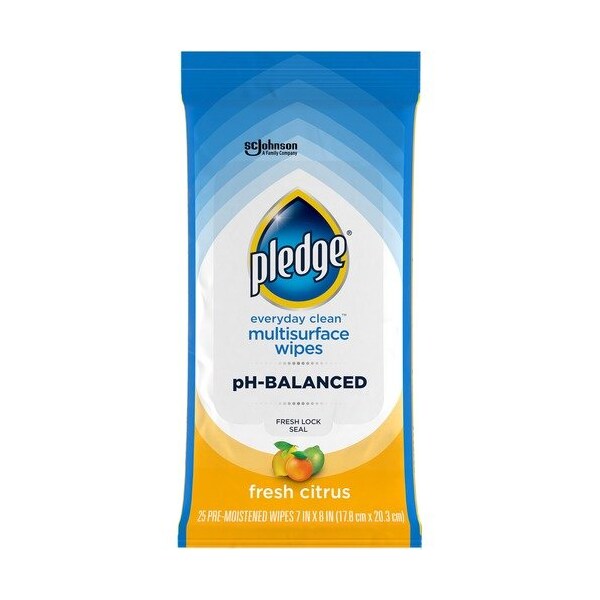 Sc Johnson Multisurface Cleaning Wipes, FreshCitrus, BE, 12PK - SJN336274CT
