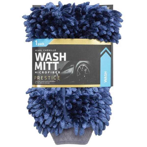 Tool Time 10 x 8 in. Navy Chenille Wash Mitt - TO3304408