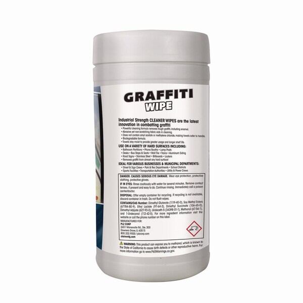 Claire Graffiti Wipe, 1-Ply, 12 x 9.5, Mild Scent, Purple, 6PK - 1000002536