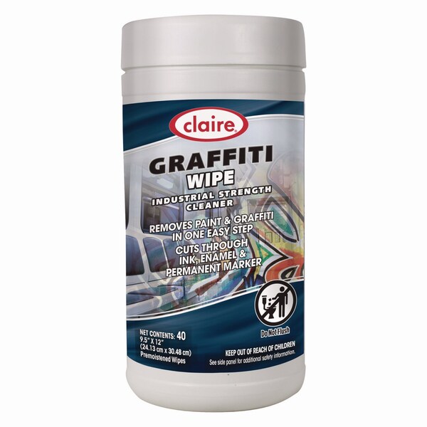 Claire Graffiti Wipe, 1-Ply, 12 x 9.5, Mild Scent, Purple, 6PK - 1000002536