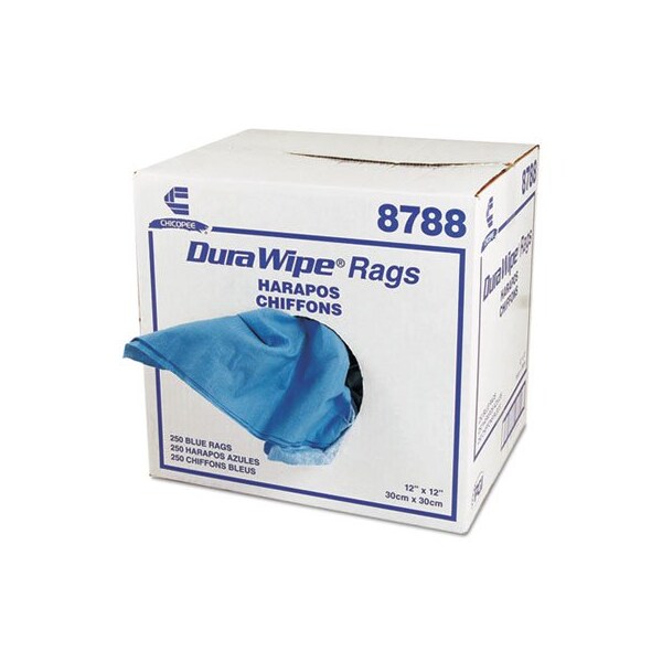Chicopee Chix, Durawipe General Purpose Towels, 12 X 12, Blue, 250PK - 8788
