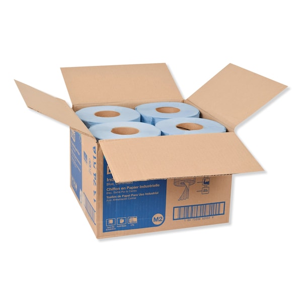 Tork Tork Paper Wiper Centerfeed Blue M2, High Absorbency, 4 x 190 Feet, 132451A - 132451A