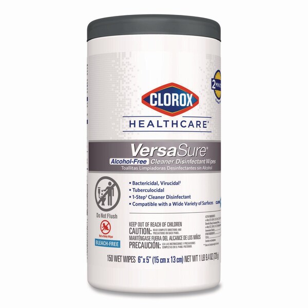 Clorox Cleaner Disinfectant Wipes, 1-Ply, 6" x 5", White, 150/Can, PK6 - 31758