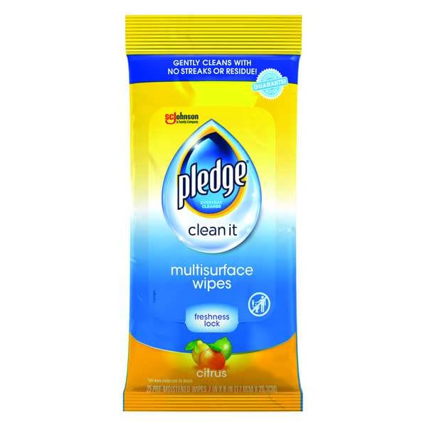 Pledge Multipurpose Cleaning Wipes, 7" x 10", 25 Wipes - 336274 / 319249