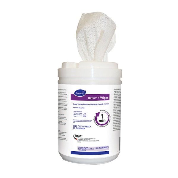 Diversey Disinfecting Scent Wipes 6" x 7", White, 12PK - 100850923