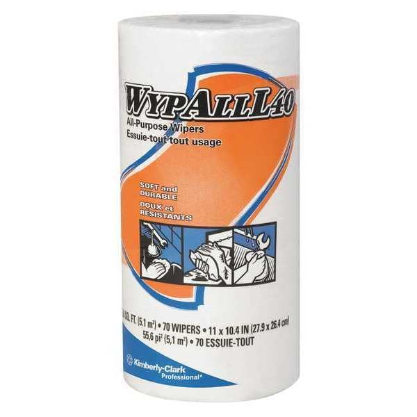 Kimberly-Clark Professional WypAll Power Clean L40 Extra Absorbent Towels (05027), Limited Use Towels, White, 24 Rolls/Case - 05027