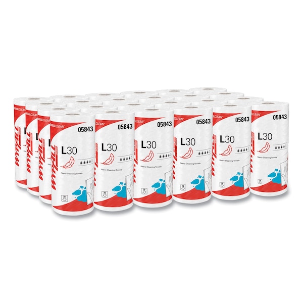 Wypall L30 Towels, 11 x 10.4, White, PK24 - 412-05843