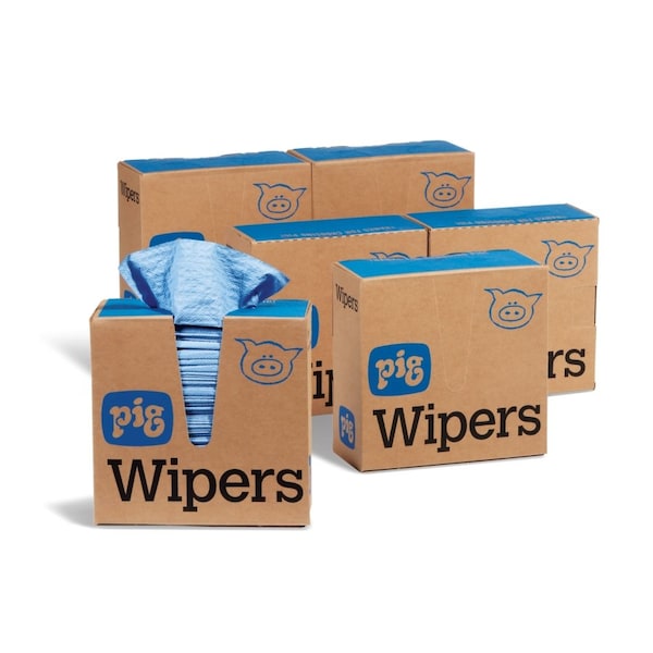 Pig PIG PR35 Maintenance Wipers 900 wipers/case, 150 wipers/box, 6 boxes/case 17" L x 9" W, 900PK - WIP216