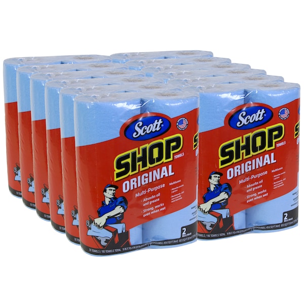 Kimberly-Clark Professional Shop Towel Roll Blue 55/sheets 12/Cs - 75040
