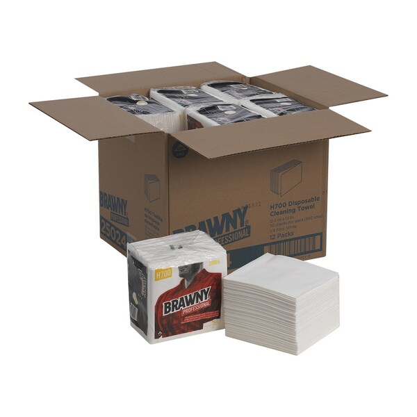 Georgia-Pacific Disposable Wipes, 13" x 13", 12 Pack, 70 Sheets/ Pack - 25024