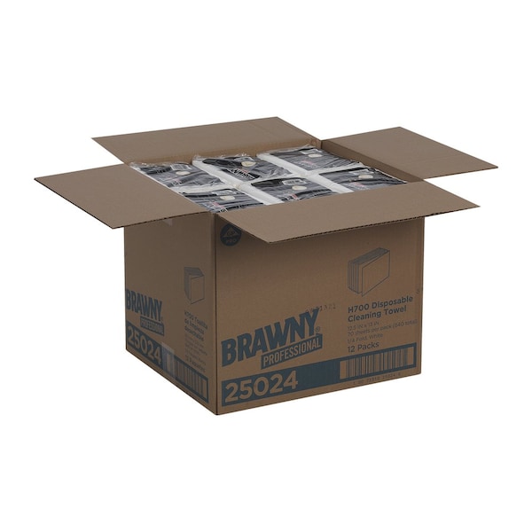 Georgia-Pacific Disposable Wipes, 13" x 13", 12 Pack, 70 Sheets/ Pack - 25024