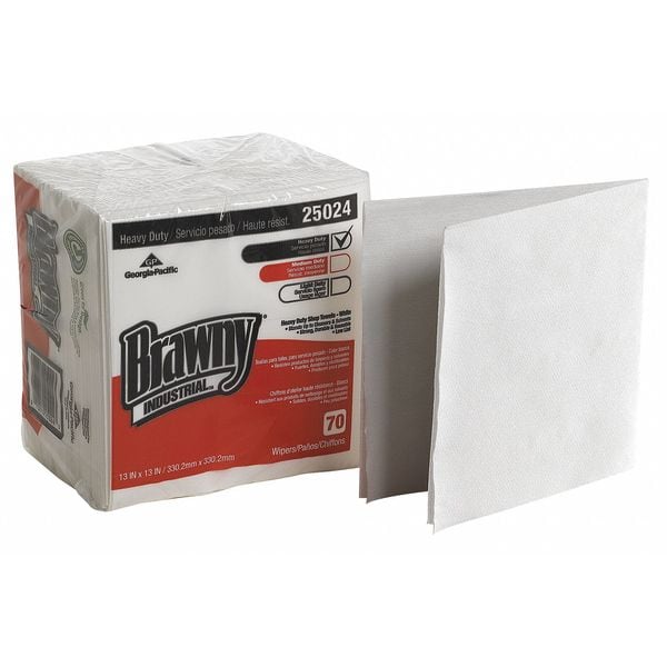 Georgia-Pacific Disposable Wipes, 13" x 13", 12 Pack, 70 Sheets/ Pack - 25024