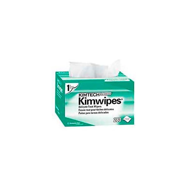 Kimberly-Clark Kimtech Science Kimwipes Delicate Task Wipes, Pop-Up Box, White, 286 Sheets/Box, 4.39" x 8.2" - KIM34155