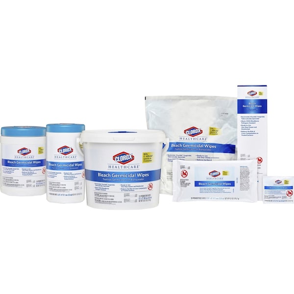 Clorox Germicidal Disinfecting Wipes, 6 x 5", 6 Pack, 150 Wipes/ Pack - 30577