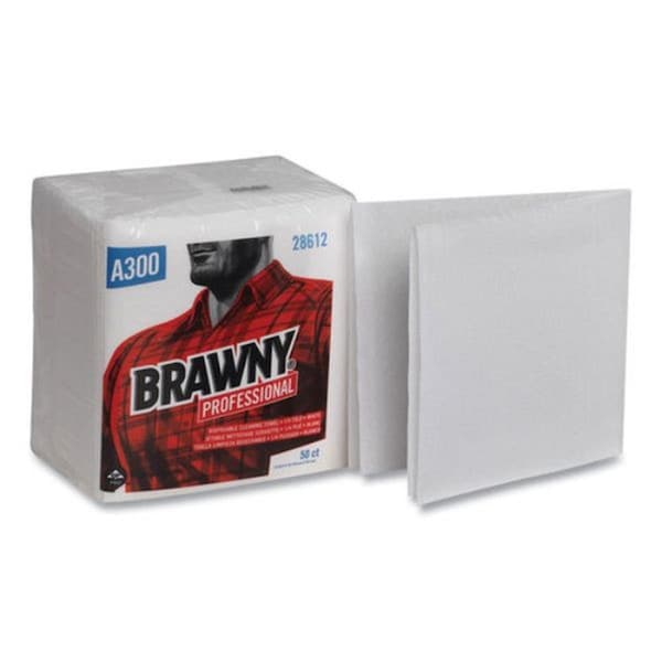 Eat-In 12 x 13 in. A300 Professional 1 by 4 Wiper Cleaning Towels, White - EA3758369
