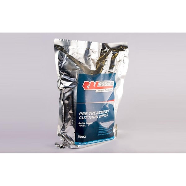 Rbl Products 9 x 9 in. Pre-Treatment Cut Thru Wipes Canister, 100PK - RBL-5001