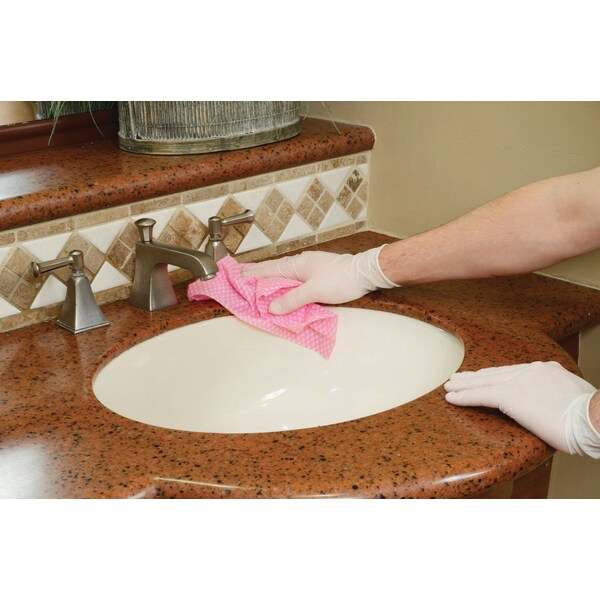 Atlantic Mills Atlantic Mills 13"x20" Economy Food Service Pink And White Wipe, PK200 - 8311A