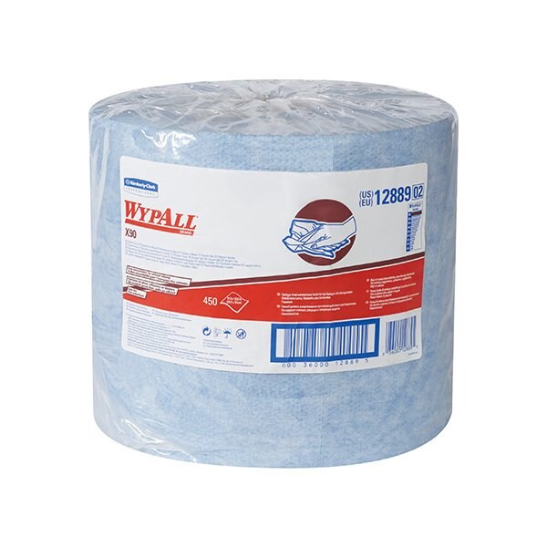 Bsc Preferred Kimberly Clark WypALL X90 Blue Heavy-Duty Jumbo Roll Wipers - BUY00623931