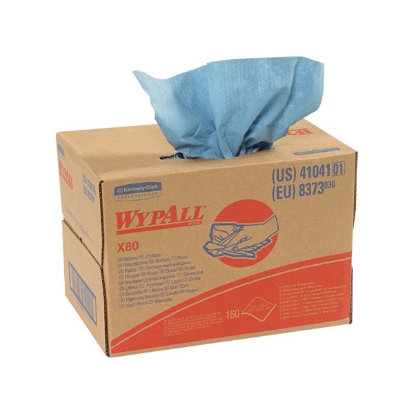 Bsc Preferred Kimberly Clark WypALL X80 - 12.5 x 16.8'' Heavy-Duty Wipers Dispenser Box - 160-count - BUY04000177