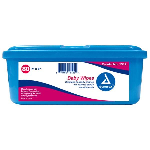 Dynarex Baby Wipes Scented - 7" x8" - 1312