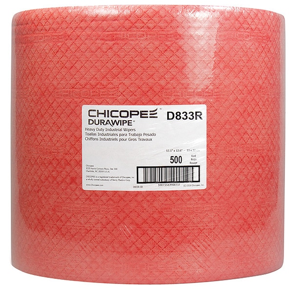 Durawipe Durawipe 800 Wiper, Jumbo Roll, Red - D833R