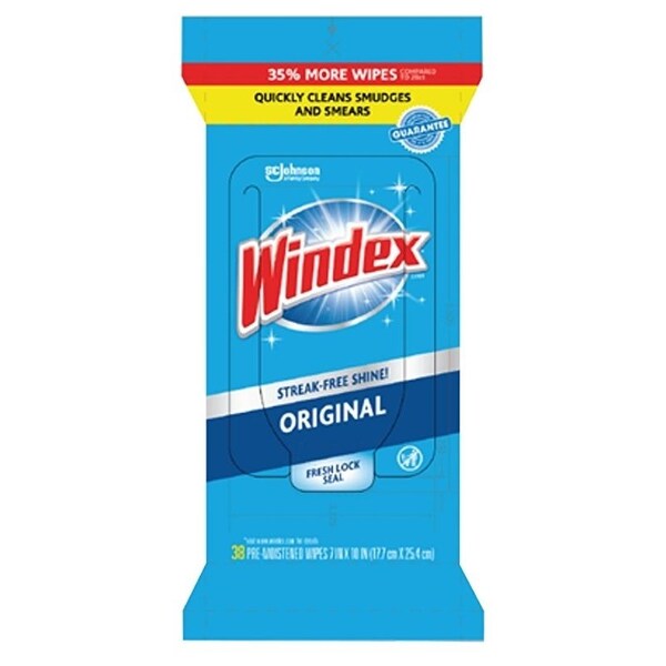 Windex COLORmaxx 00 Cleaning Original Wipes, Ammoniacal Pleasant - 296