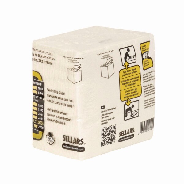 Toolbox Z300 Quarterfold Wipers, 1-Ply, 11.87 x 13, White, 12PK - 660708201002