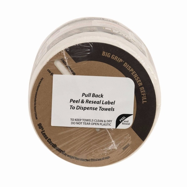 Toolbox Z300 Wipers Big Grip Refill, 1-Ply, 10 x 12, White, 6PK - 660708204218