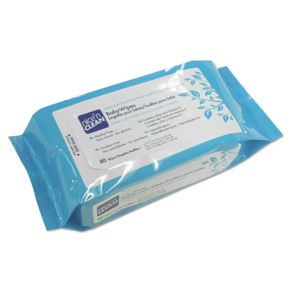 Homestead Nice N Clean Baby Wipes, White - HO2495574