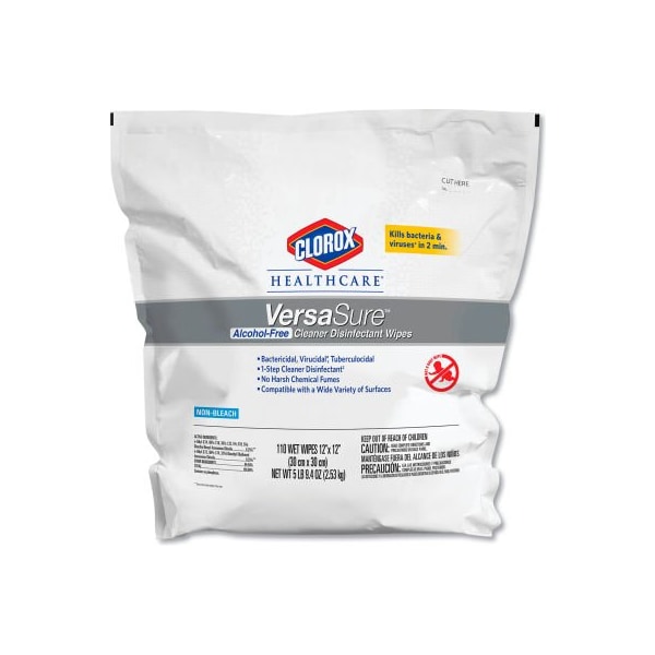 Clorox Healthcare VeraSure Cleaner Disinfectant Wipes, 110 Wipes/Pouch - 31761EA