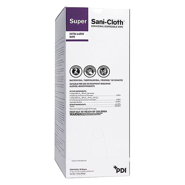 Sani Professional Disinfecting Wipes, 11-1/2 x 11-3/4", 50 Pack, 50 Wipes/ Pack - PSCI077295